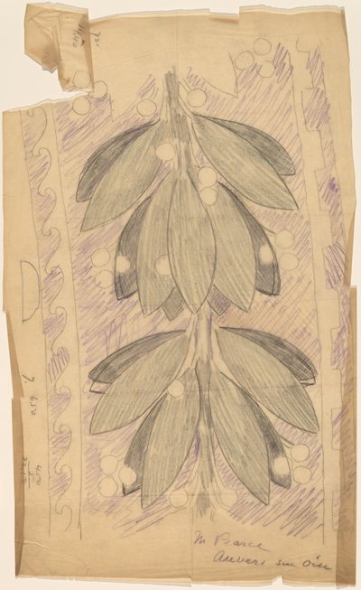 Tracing of a Border Design by Charles Sprague Pearce