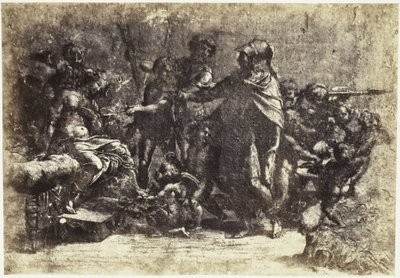 Photoreproduction of a Drawing by Raphael, Scene with Soldiers, a Naked Woman and an Angel by Charles Thurston Thompson