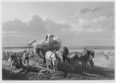 The Harvest-Field (from the picture in the Royal Collection) by Charles Tschaggeny