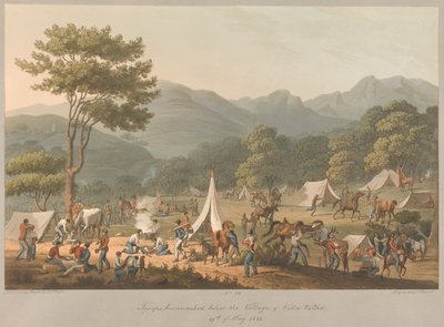 No. 10 Troop Bivouacked Below the Village of the Villa Velha, 19th May 1811 by Charles Turner