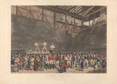 The Interior of the Fives Court, with Randall and Turner Sparring by Charles Turner