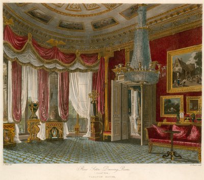 Rose Satin Drawing Room, Carlton House, London by Charles Wild