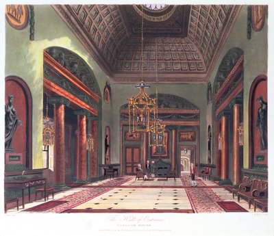 The Entrance Hall, Carlton House, engraved by R. Reeve, pub. 1819 by W.H.Pyne by Charles Wild