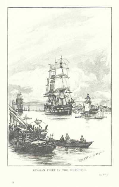 Russian Fleet in the Bosphorus by Charles William Wyllie