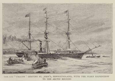 The SS Falcon leaving St John