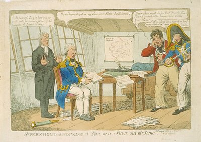 Sternhold and Hopkins at Sea or a Stave out of Time, 1809 by Charles Williams