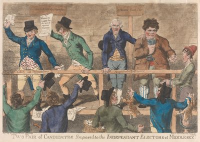 Two Pair of Candidates Proposed to the Independent Electors of Middlesex by Charles Williams