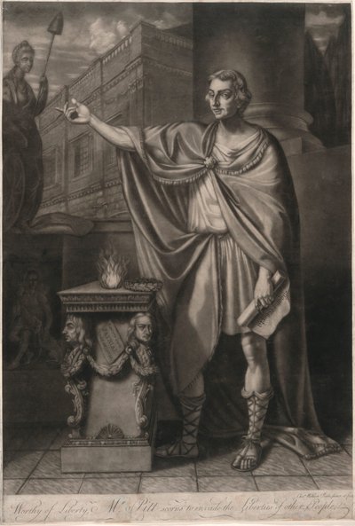 Worthy of Liberty, Mr. Pitt Scorns to Invade the Liberties of Other People by Charles Willson Peale