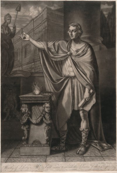 Worthy of Liberty, Mr. Pitt Scorns to Invade the Liberties of Other People by Charles Willson Peale
