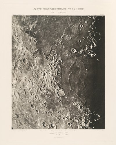 Photographic Chart of the Moon, plate VIII, March 15 by Charles le Morvan