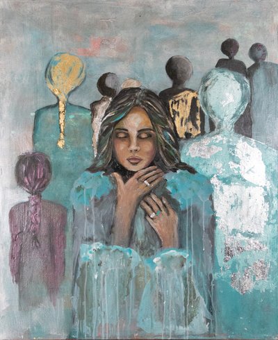 Serene Woman Reflecting by Charlotte Olsson