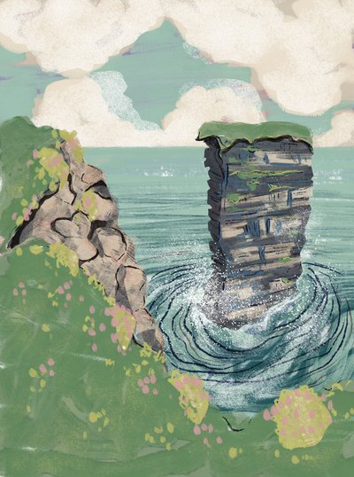 Coastal Cliffs Sea Stack by Charlotte Trudgett