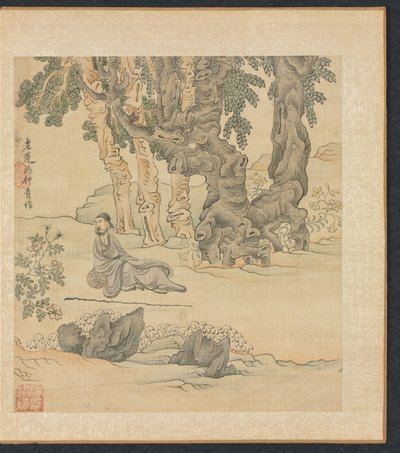 Paintings after Ancient Masters: Portrait of Zhongqing in a Landscape by Chen Hongshou
