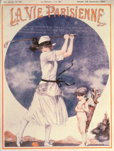 Cover of La Vie Parisienne, Woman Golfing by Cheri Herouard