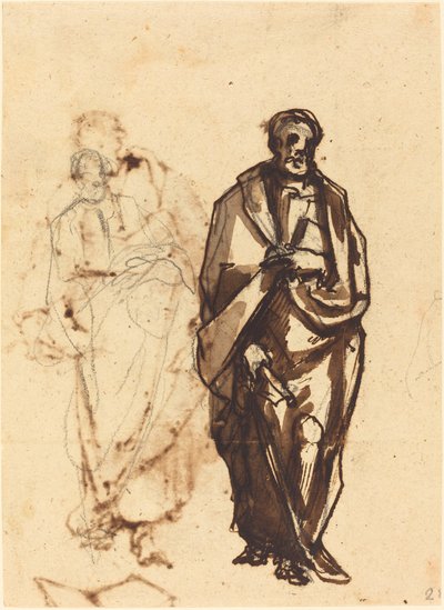 Draped Figure with a Staff by Cherubino Alberti