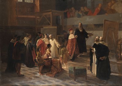 Ludovico il Moro visiting Leonardo da Vinci in the Refectory of the Santa Maria delle Grazie Convent by Cherubino Cornienti