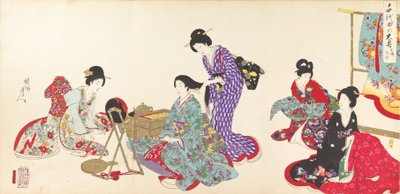 Chiyoda Castle Album of Women, 1895 by Chikanobu Yoshu