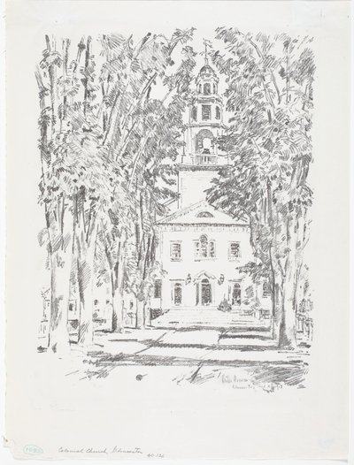 Colonial Church, Gloucester by Childe Frederick Hassam
