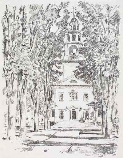Colonial Church, Gloucester by Childe Hassam