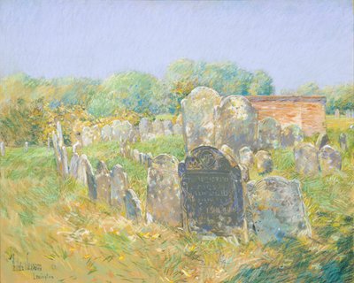 Colonial Graveyard at Lexington by Childe Hassam