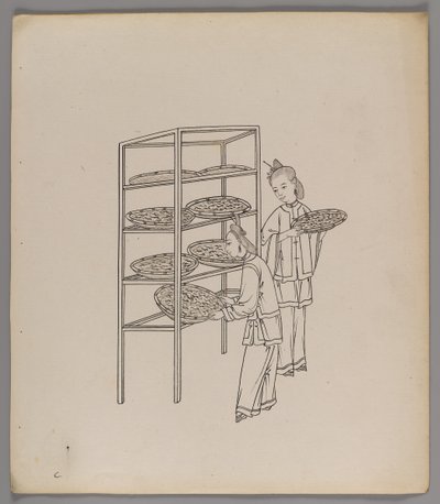 Album of separate leaves: Silk Cultivation and Production by Chinese School