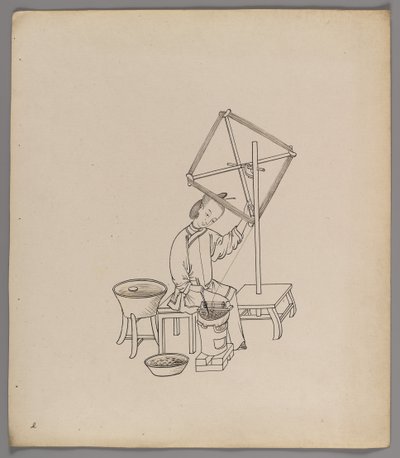 Album of separate leaves: Silk Cultivation and Production by Chinese School