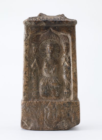 Buddhist tablet in the form of a miniature shrine, Period of Division, c.520 AD by Chinese School