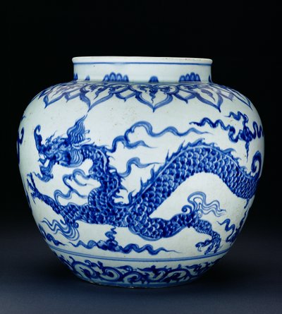 Globular Jar Painted with a Dragon by Chinese School
