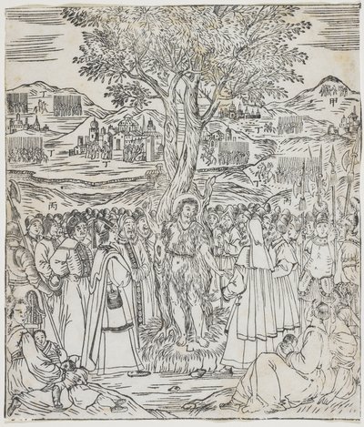 Saint John the Baptist Preaching (Plate from Giulio Alenis Tianzhu jiangsheng zhuxiang jingjie) by Chinese School