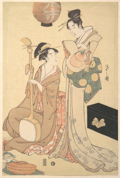 Two Geisha by Chobunsai Eishi