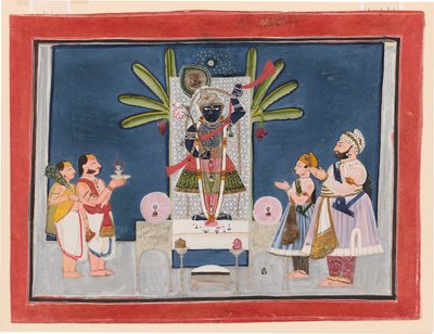 Rawat Gokul Das and Rawat Nahar Singh of Devgarh at Worship by Chokha Chokha