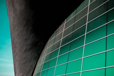 Abstract Teal Architecture by Chris Hamilton
