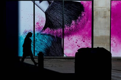 Colorful City Silhouette by Chris Hamilton