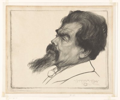 Portrait of Jan Toorop by Chris Lebeau (signed by artist)