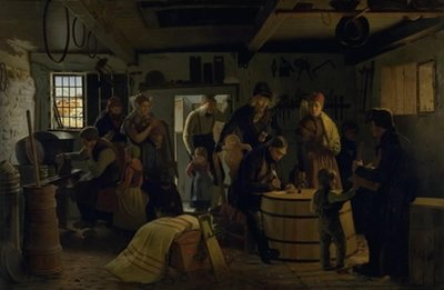 The Bailiff Calls on a Poor Cooper in Salling by Christen Dalsgaard