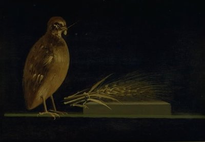 A Quail Eating an Ear of Corn by Christen Købke