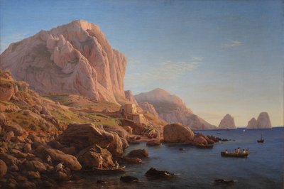 A Rocky Coast, Capri. After Sunrise by Christen Købke