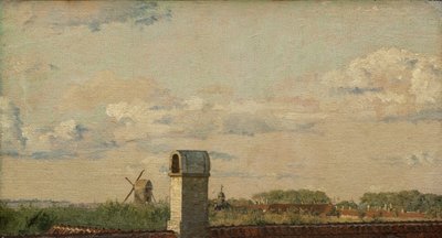 View from a Window in Toldbodvej Looking towards the Citadel in Copenhagen by Christen Schjellerup Kobke