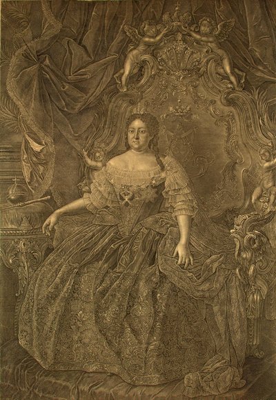 Portrait of Empress Anna Ioannovna by Christian Albrecht Wortmann