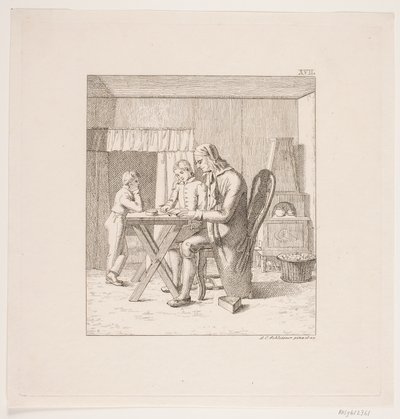 Teacher and Two Boys by Christian Andreas Schleisner