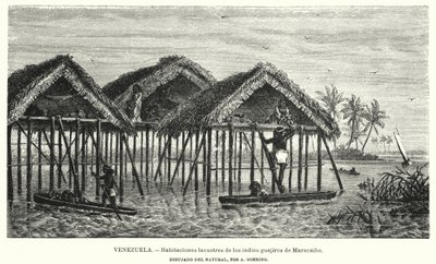Lake Dwellings of the Wayuu (Guajiro) Indians, Maracaibo, Venezuela by Christian Anton Goering