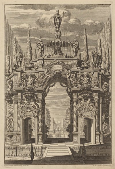 Triumphal Arch for Friedrich IV by Christian Engelbrecht and Johann Andreas Pfeffel, after Peter Schubert von Ehrenberg