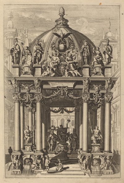 Triumphal Arch for Lotharius II by Christian Engelbrecht and Johann Andreas Pfeffel, after Peter Schubert von Ehrenberg