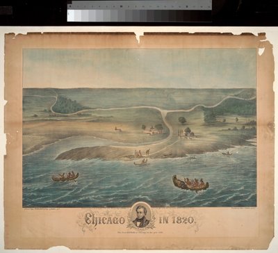 Chicago in 1820, 1867 by Christian Inger