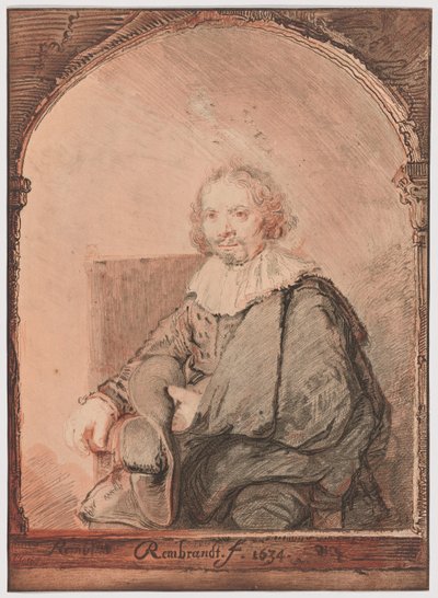 Portrait of a Man in an Armchair, from Collection of Imitations of Drawings after the Principal Dutch and Flemish Masters by Christian Josi
