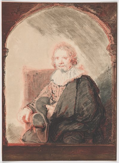 Portrait of a Man in an Armchair, from Collection of Imitations of Drawings after the Principal Dutch and Flemish Masters by Christian Josi