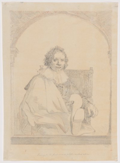 Study for Portrait of a Man in an Armchair, from Collection of Imitations of Drawings after the Principal Dutch and Flemish Masters by Christian Josi