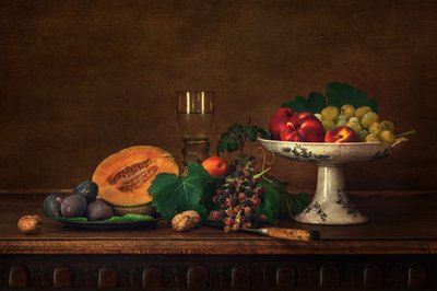Classic Fruit Still Life by Christian MARCEL