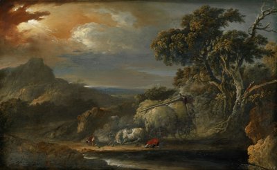 A Stormy Landscape by Christian Wilhelm Ernst Dietrich
