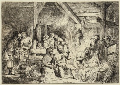 Adoration of the Shepherds by Christian Wilhelm Ernst Dietrich